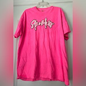 Neon Pink “Spooky” t-shirt by comfort colors size XL